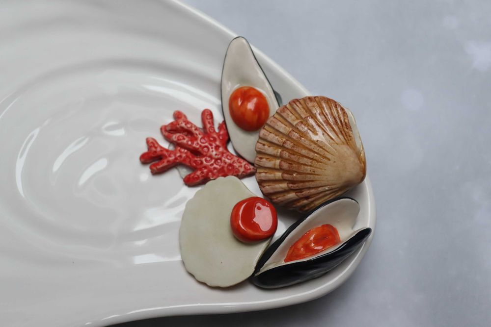 чинии италиански порцелан, ръчна изработка