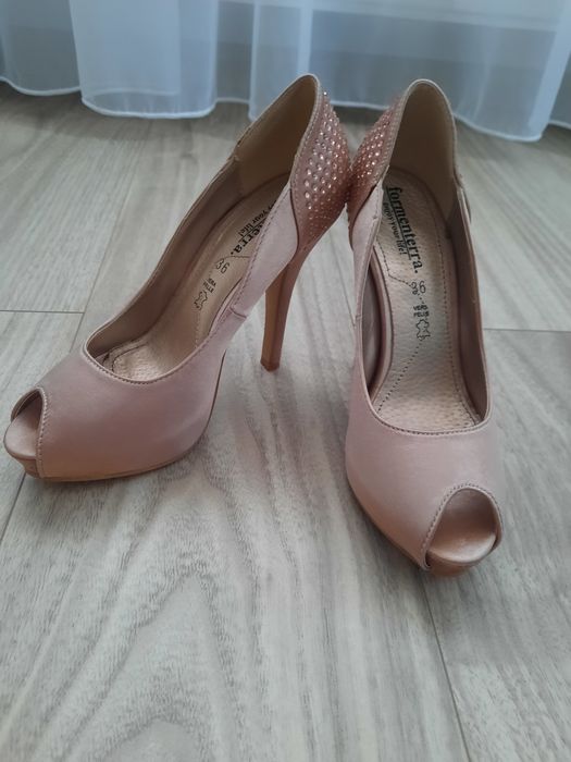 Pantofi piele roz