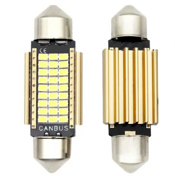 Set Becuri LED c5w 39mm Canbus Plafoniera Portbagaj Numar, Lumina Alba