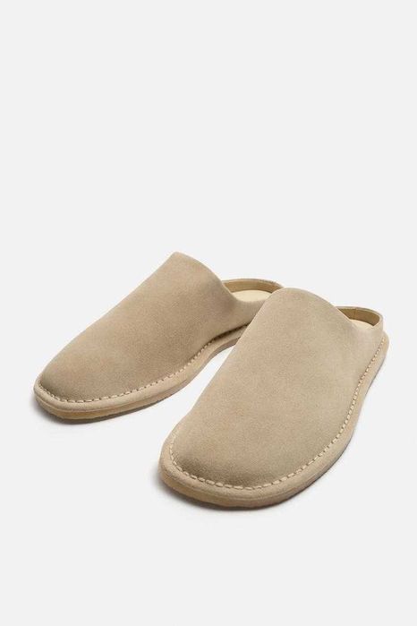 Кожаные сабо с кожаной отделкой