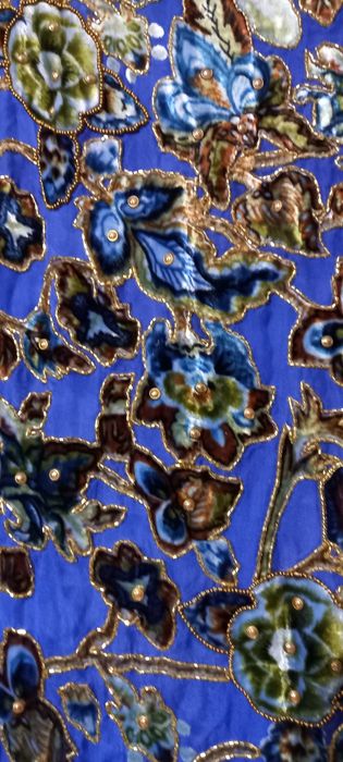 Женское платье пан бархат на шифоне