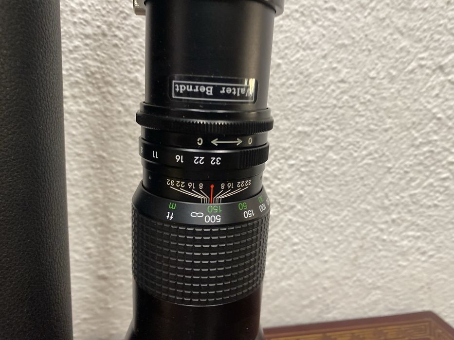 Винтидж телеобектив 500mm Япония 1980те с калъф обектив фотоапарат