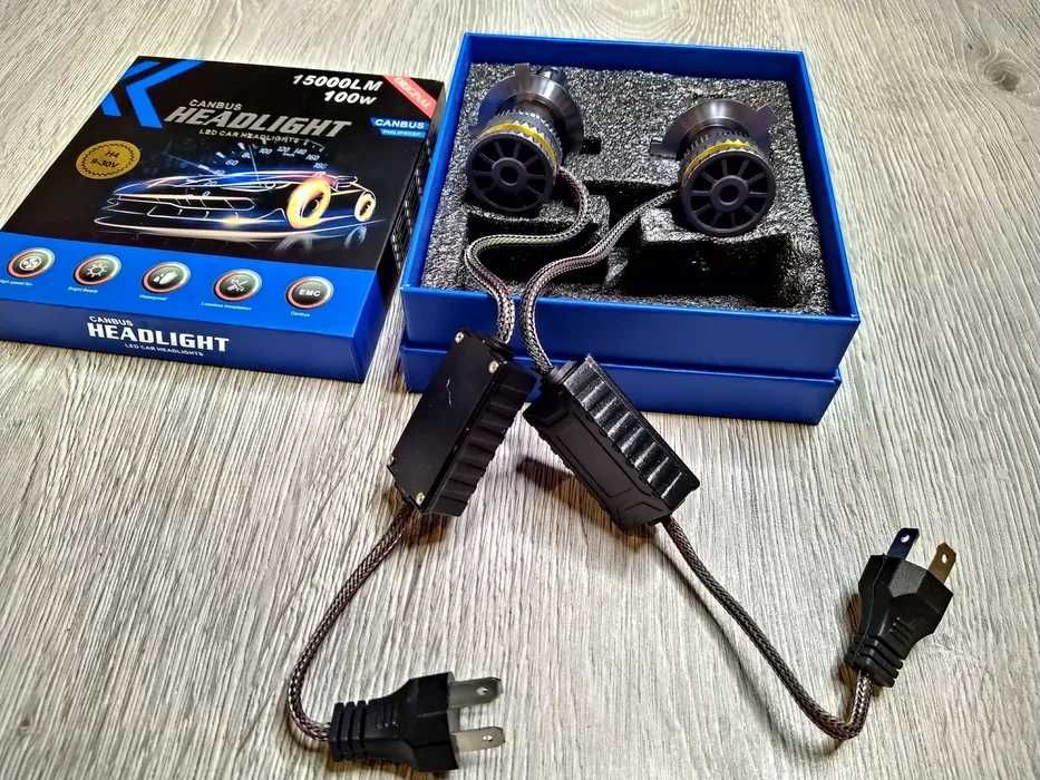 Set Becuri LED H4 Canbus 100W/15000LM 6000K-6500k / 9-30V CSP