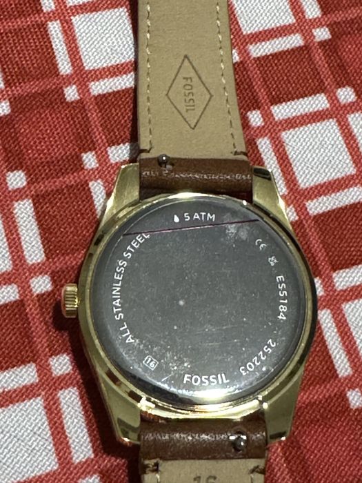 Fossil, Ceas dama curea de piele, Maro
