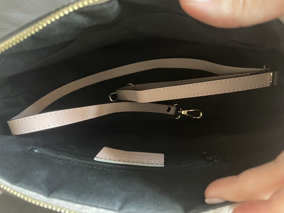 Geanta piele roz pastel