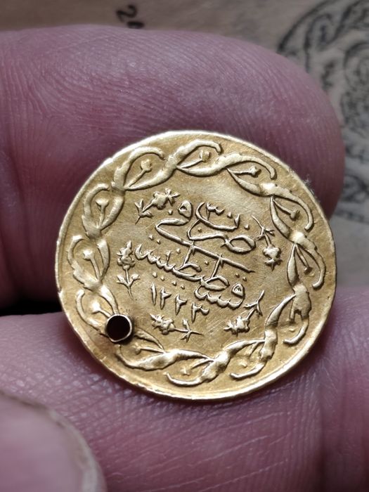 Златна монета,Джедид Алтън 1837 год,тегло 1.58 гр, проба 830/1000 (20к