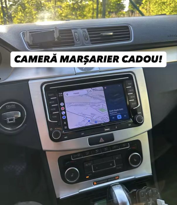 Radio Navigatie 4GB 64 Carplay / Android Auto Vw Passat B6 B7 CC Golf