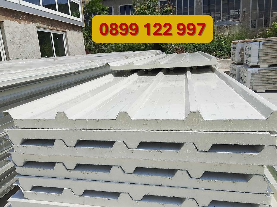 Сандвич панели / Термо панели на склад, покрив, 5 ребра, 40мм