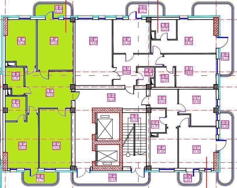 ЖК PARKWOOD 3в4/4/9 whitebox сквозная / кадастр / ул Нукус