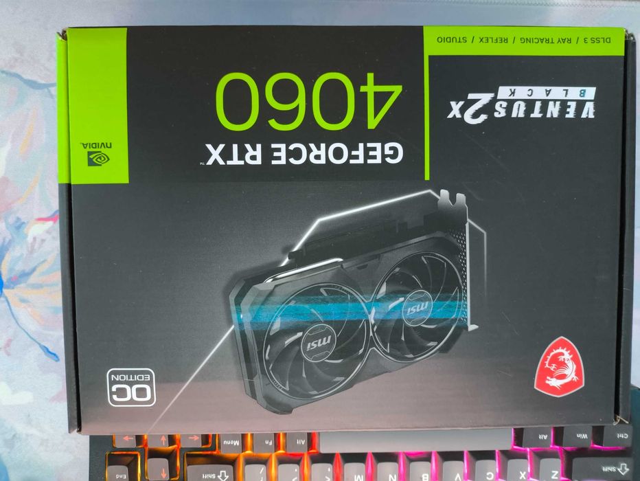 Продается MSI GeForce RTX™ 4060 VENTUS 2X BLACK 8G OC