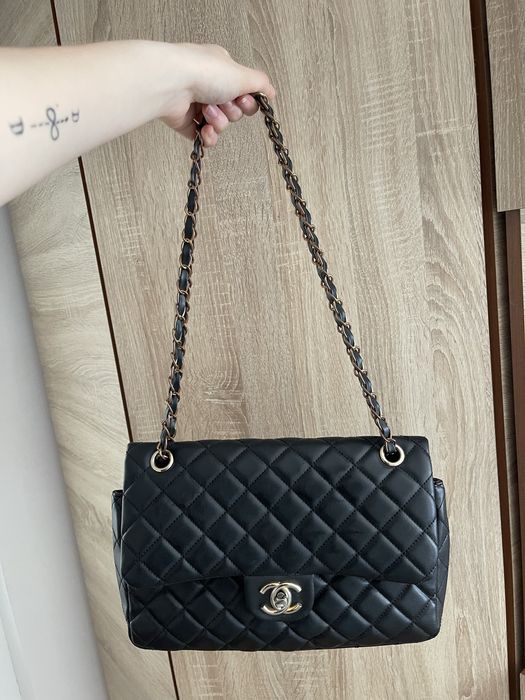 Geanta Channnel Doubble Flap in Black