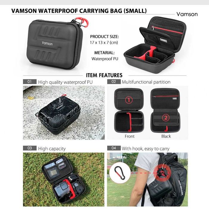 Set accesorii GoPro 9, 10, 11, 12, 13 carcasa subacvatica husa folie