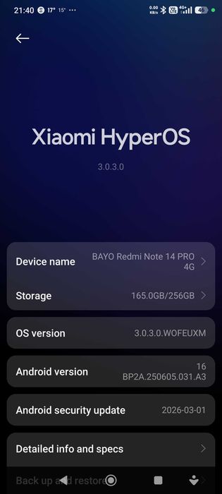 Xiaomi Redmi Note 14 Pro 256GB 8GB RAM Dual, черен – отлично състояние