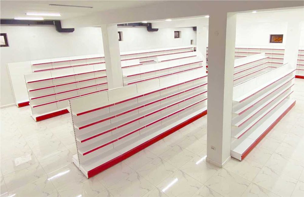 Торговые стеллажи из металла, стеллаж продовольственный магазин