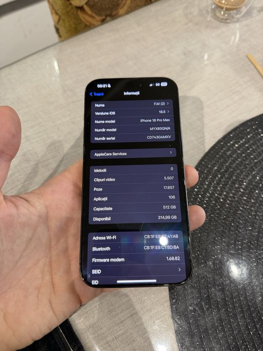 Iphone 16 PRO MAX 512-9/10 Full Box