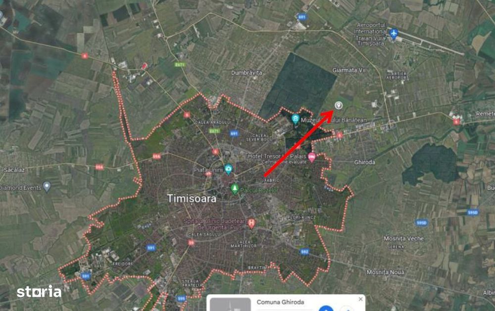 Cota 2/6 din teren extravilan- Localitatea Ghiroda , judetul Timis,