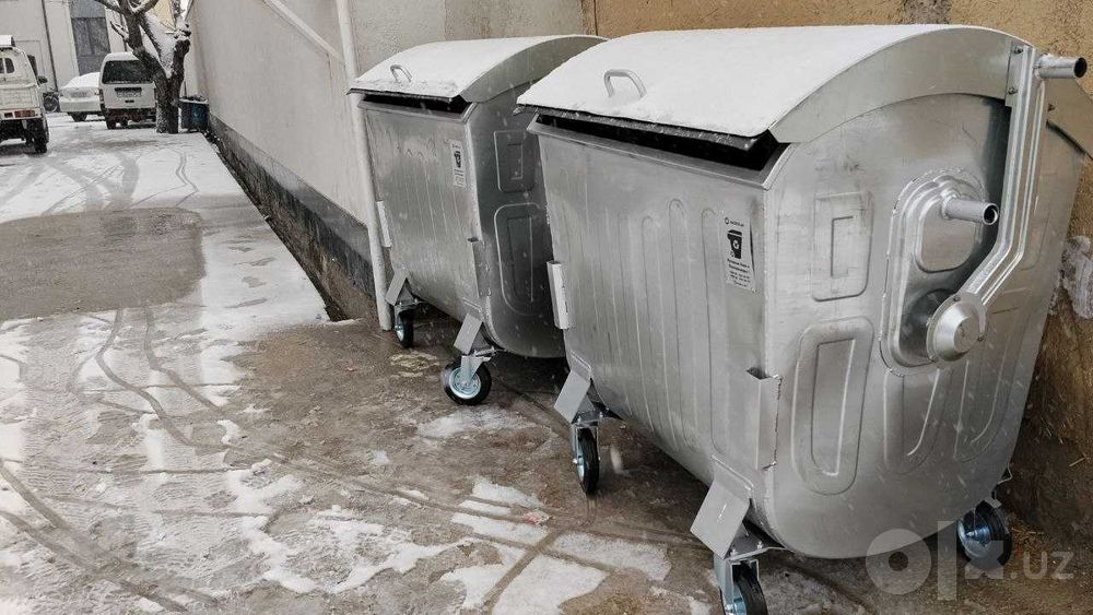 Оцинкованный мусорный бак 1100 л