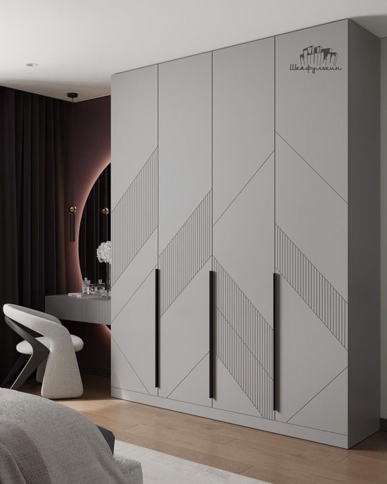 Шкаф в спальню Vesta с фрезерованными фасадами