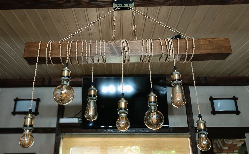 Люстра колесо.Люстра балка.