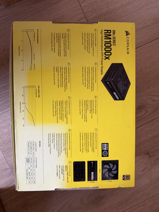 Premium Захранване Corsair RM1000x (1000W) 80+ Gold – С ГАРАНЦИЯ до 2032 г.! + допълнителни кабели