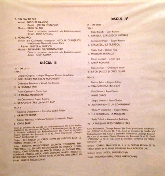 Partidul, Ceaușescu, Romania -Vinil box, 5 viniluri