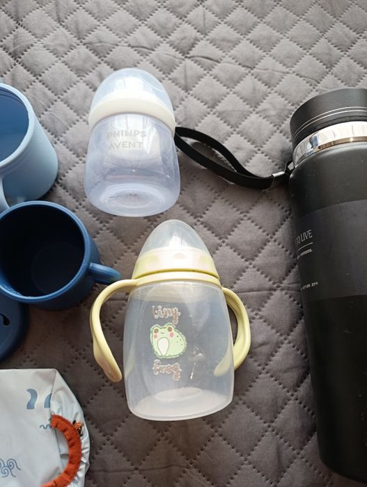 Шишета с дръжка и накрайници, силиконови шишета,термоси бутилки, и др