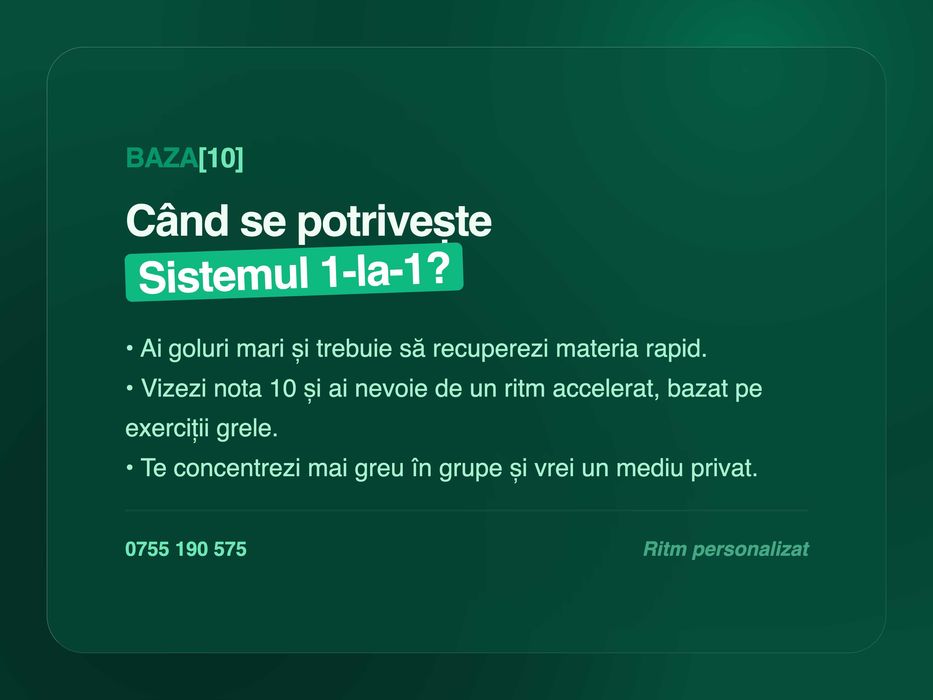 Meditații Matematică Individuale (BAC / Evaluare Națională) | 5 Ani Experiență
