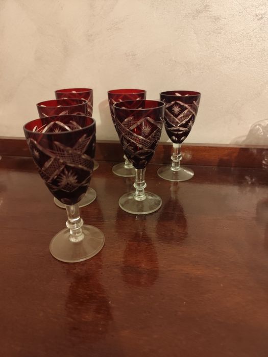 Цветен Червен кристал.Чаши лот.