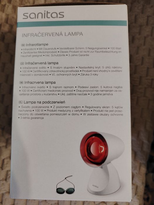 Нова инфрачервена лампа Sanitas 100 W