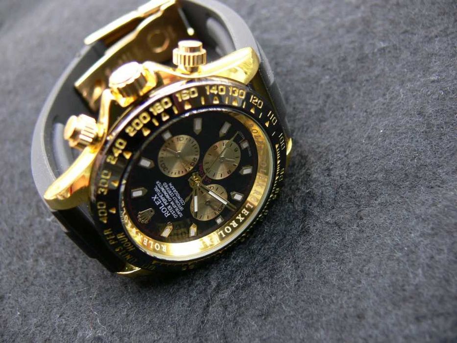 Ceas TIP R.O.L.E.X DAYTONA GOLD&BLACK SILICONE Edition Lux Elegant 2026 !!!