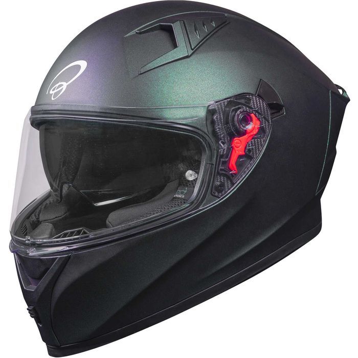 Casca moto cu eleron NOUA - Black Atom Verde Cameleon Mat ECE 22.06