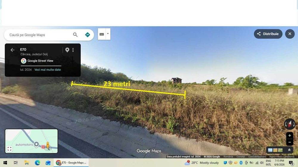 Vand teren intravilan,Carcea-Ford-Selgros-Str,Craiovei-deschidere DE 70