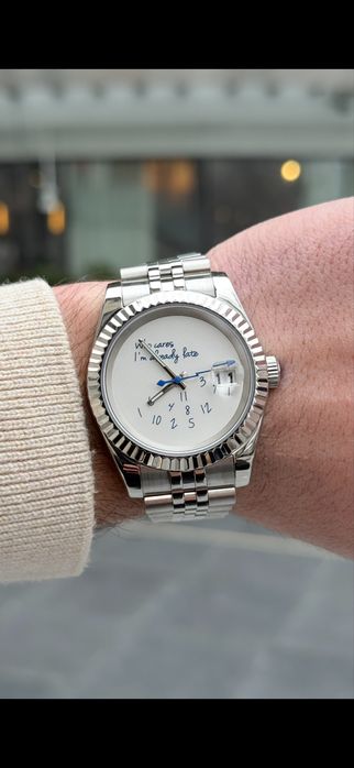 Seiko Datejust Who Cares I'm Already Late Mod NH35 Automatic