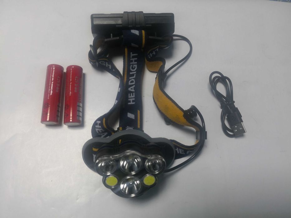 Lanterna de cap cu 4 + 2 led