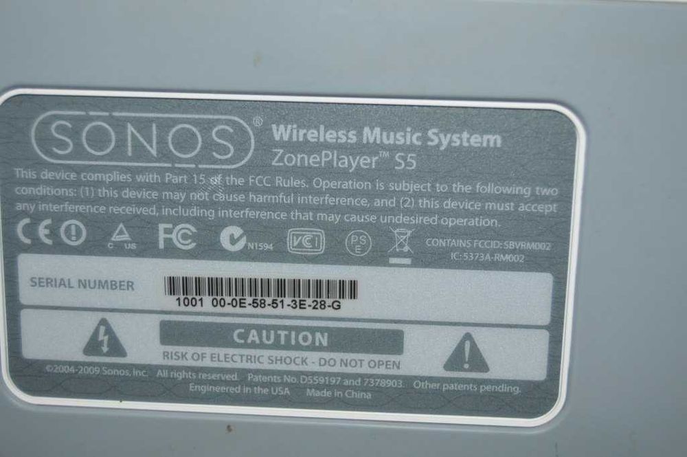 Boxe SONOS Play 5 internet radio prin app