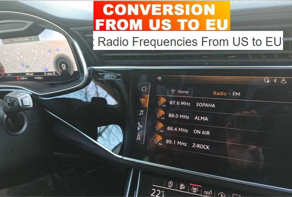Audi MIB3 MIB3P Mh2P смяна на регион конверсия към Европа AppleCarPlay