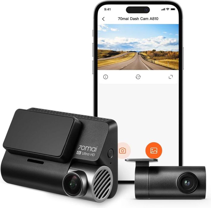 Видеорегистратор 70mai Dash Cam A810-2 4K + Rear Cam Set (EU, черный)