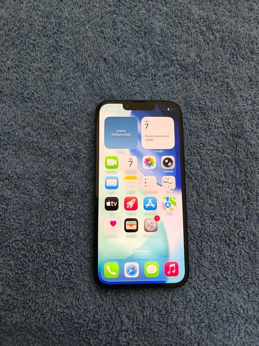 iPhone 14 negru 128GB viața bateriei 100% impecabil