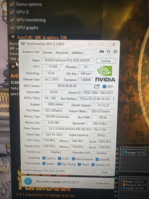 Rtx 2070 super asus rog strix