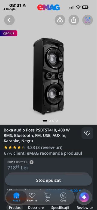 Boxa   400w  ca noua