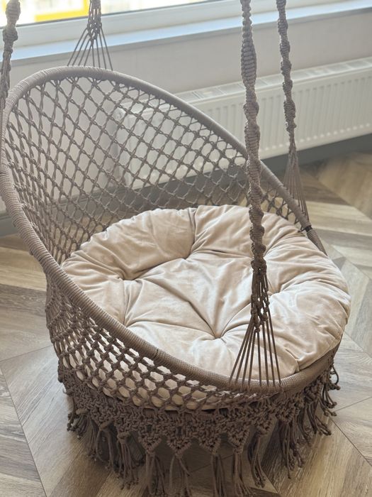 Качеля по технике макраме