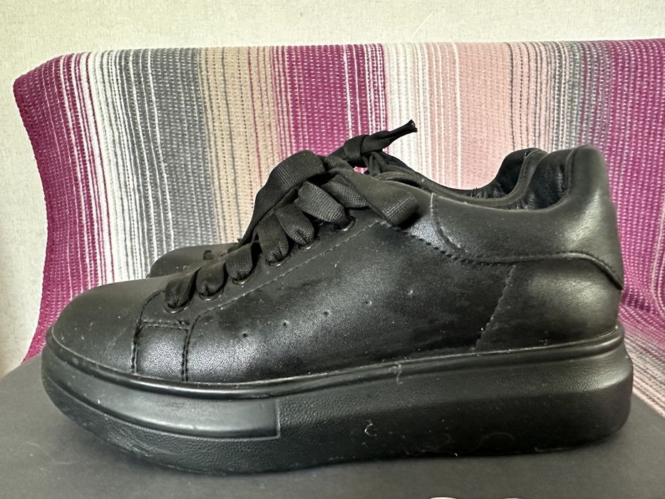 Кеды кожанные черные