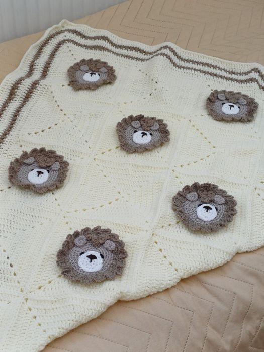 Бебшко одеало с лъвчета #бебешко #одеало #лъвчета#