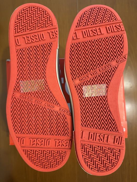 Diesel S-Ukiyo Mid red/white-sneakers