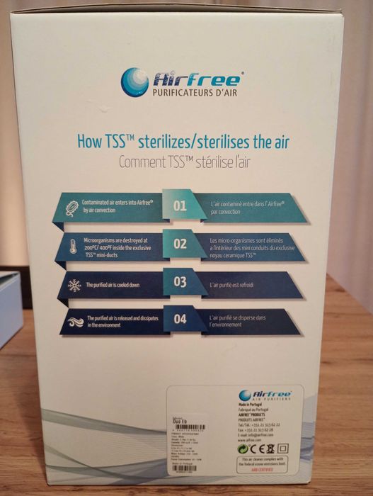 AirFree DUO Пречиствател/стерилизатор на въздух 24m2