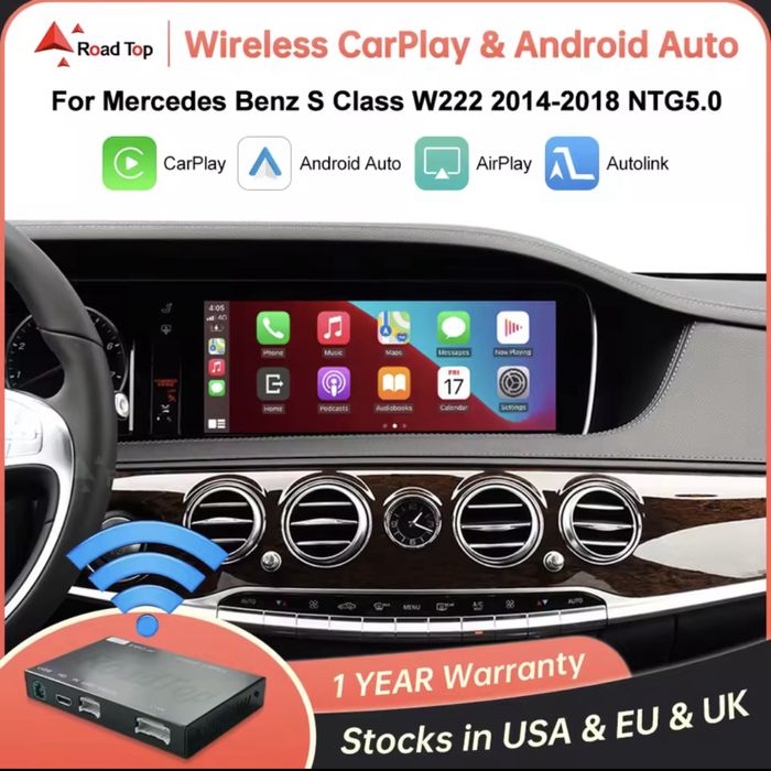 Carplay wireless android auto за S-класа w222 от 2014-2019 NTG5.0