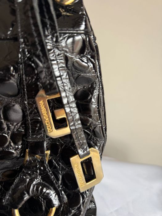Лачена естествена кожа Dolce and Gabbana