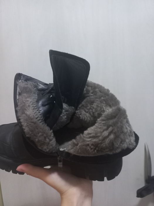 Зимняя обувь кожанная