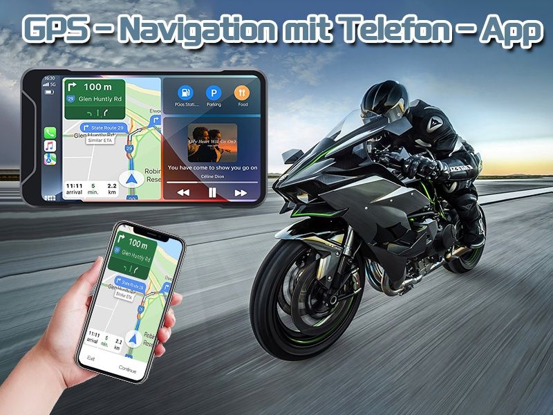 Мото навигация и видеорегистратор с Apple car play и Android Auto