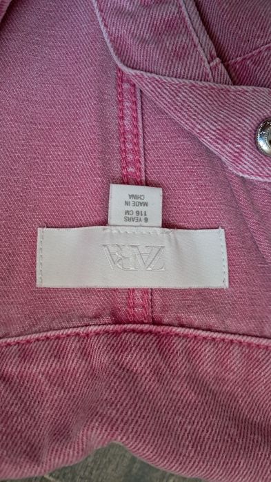 Розов дънков гащеризон 116 см Зара